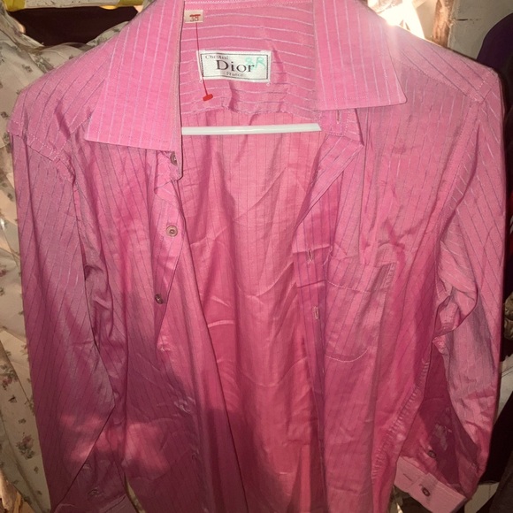Dior Shirts Dior Designer Striped Button Up Dress Shirt France